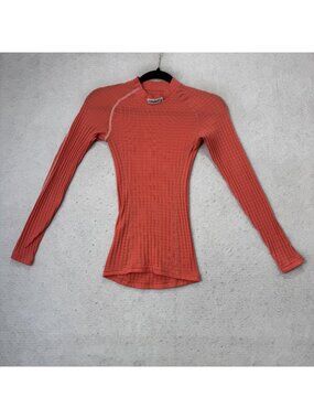 Craft Shirt Womens Small Orange Long Sleeve Mock Neck Base Layer Top Athletic